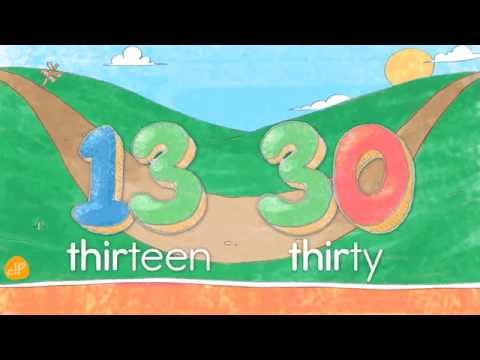 Kids Numbers Chant - Pronunciation Help for TEEN and TY - ELF Learning