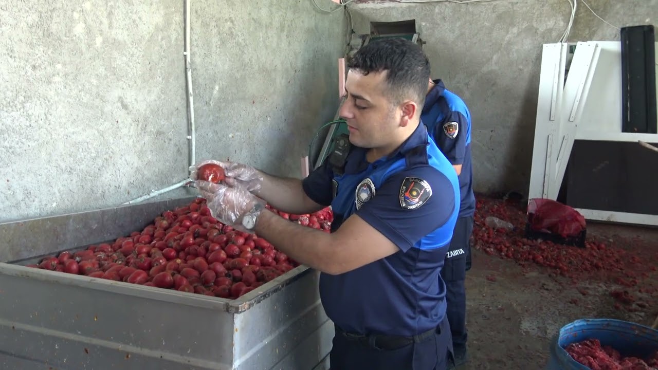 ŞANLIURFA’DA GIDA DENETİMİ ÇÜRÜMÜŞ DOMATES VE KÜFLÜ SALÇAYA EL KONULDU