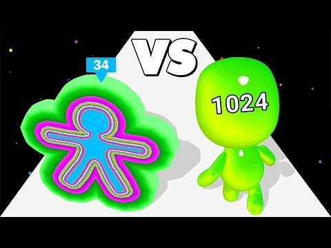 LAYER RUNNER /vs MAN RUNNER 2048 - Satisfying ASMR Video Games!