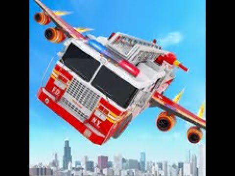 Flying Firefighter Truck Transform Robot Games - Uçan İtfaiye Kamyonu Transformers 3D Robot Oyunları