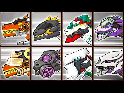 Dino Robot Infinity Recolor: Spinosaurus, Allosaurus, T-Rex Cops & Giganotosaurus | Eftsei Gaming
