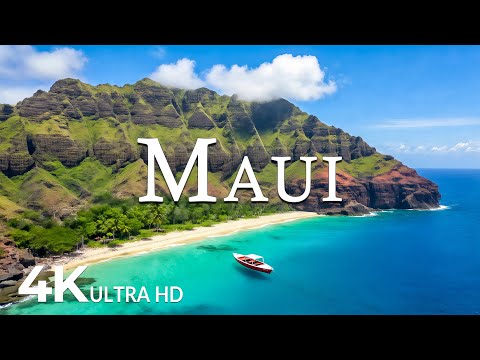 FLYING OVER MAUI (4K UHD) – Soothing Music Along With Beautiful Nature Video - 4K Video UHD #5