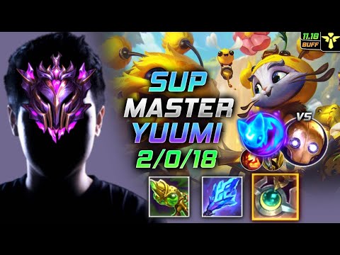 Master Yuumi Support vs Blitzcrank - 천상계 장인 서폿 유미 템트리 룬 화부 콩콩이 ユーミ Юми 魔法猫咪 悠咪 - LOL KR 11.18