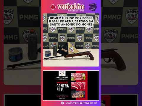 HOMEM É PRESO POR POSSE ILEGAL DE ARMA DE FOGO EM SANTO ANTÔNIO DO MONTE