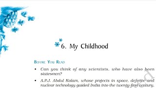 | My Childhood | Class 9 English Beehive |