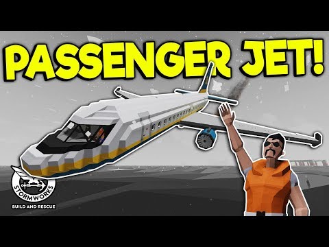 CRAZY PASSENGER DELIVERY ENDS IN PLANE CRASH! - Stormworks: Build and Rescue Gameplay Survival