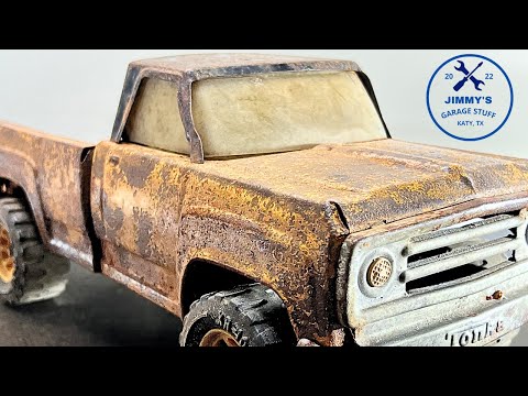 VINTAGE 1970s TONKA PICKUP TRUCK - CUSTOM RESTORATION - VERY RUSTY