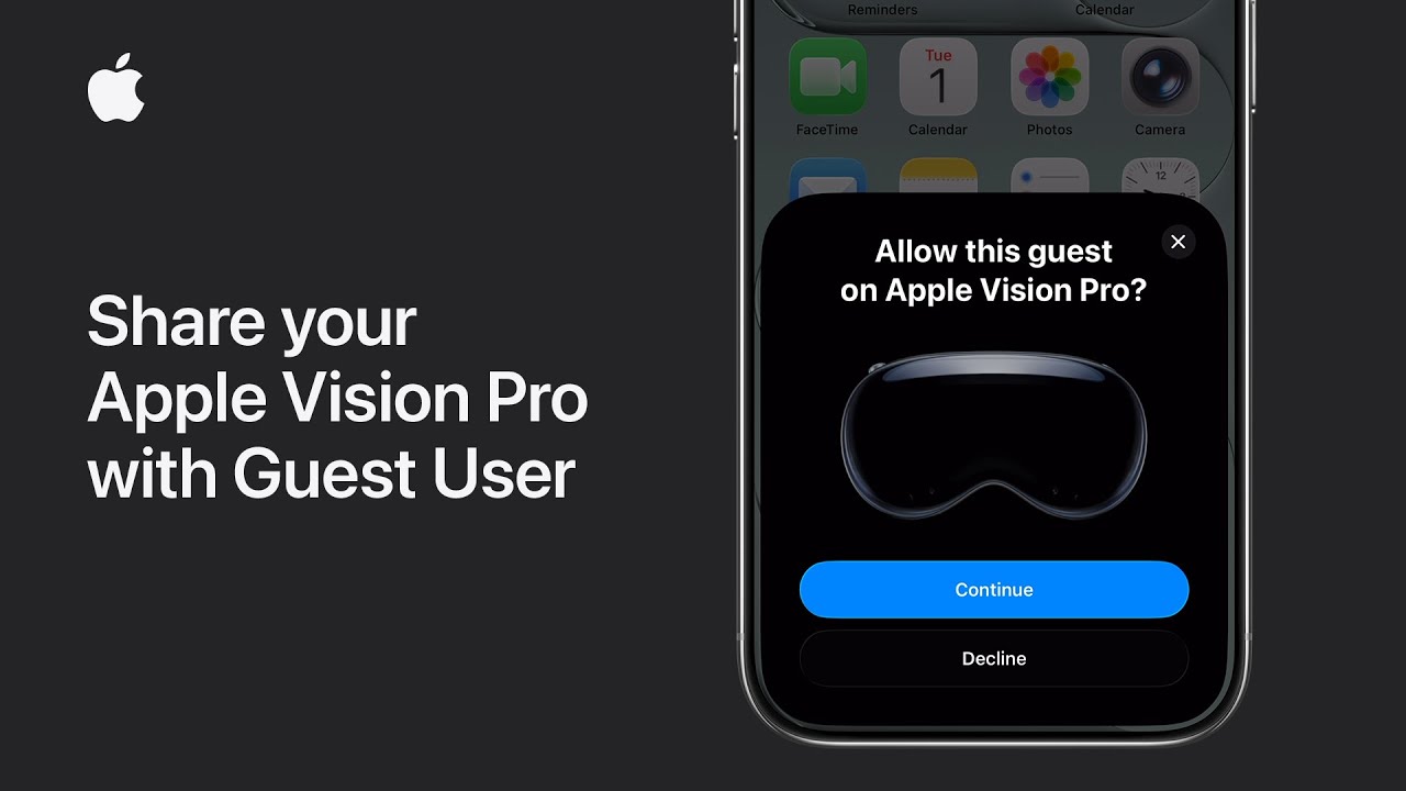 How to share your Apple Vision Pro with Guest User | Apple Support