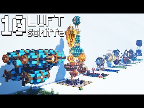 10 Luftschiffe in Minecraft 🔟 Minecraft Luftschiff bauen deutsch
