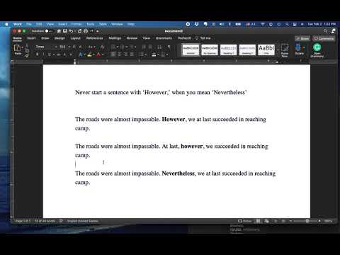 However vs Nevertheless