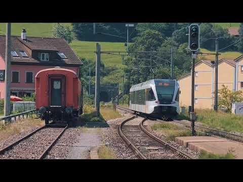 Embrach Rorbas BAHNHOF beim Züge