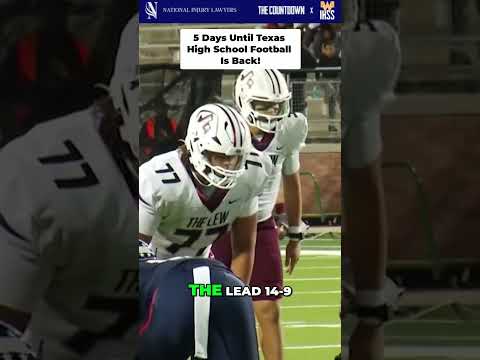 Posting 1 play every day until Texas High School Football is back! 5 Days left!