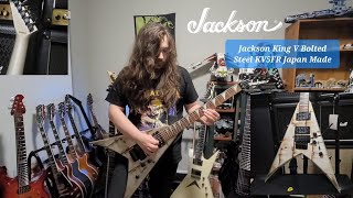 Video thumbnail for Jackson King V KV5FR Bolted Steel Made In Japan by ClanOfHouseCats
