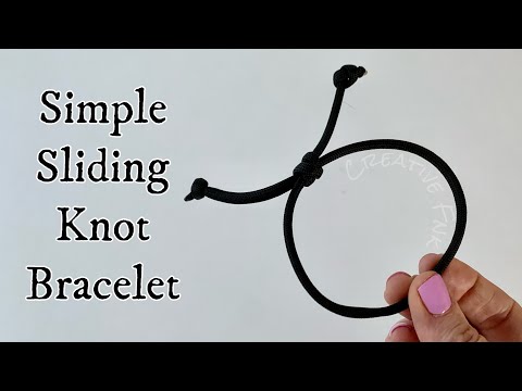 Adjustable sliding knot bracelet - single slider. Paracord -- Simple step by step tutorial