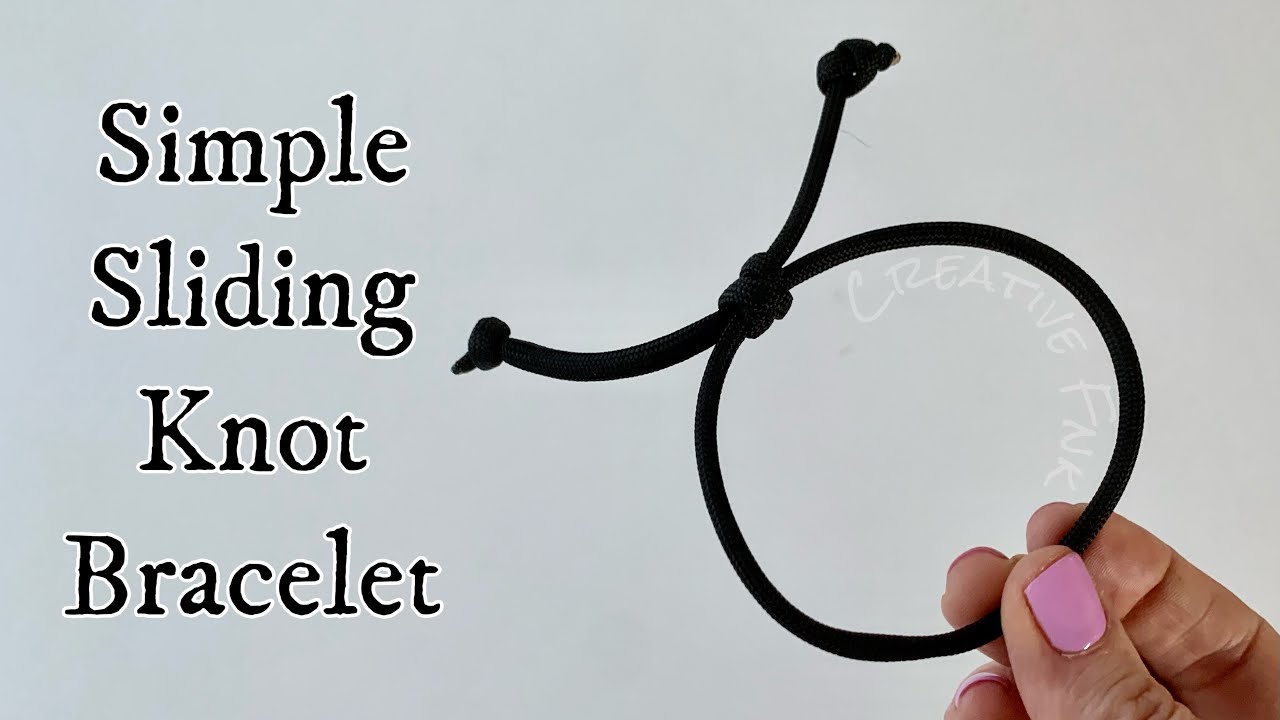 Adjustable sliding knot bracelet - single slider. Paracord -- Simple step by step tutorial