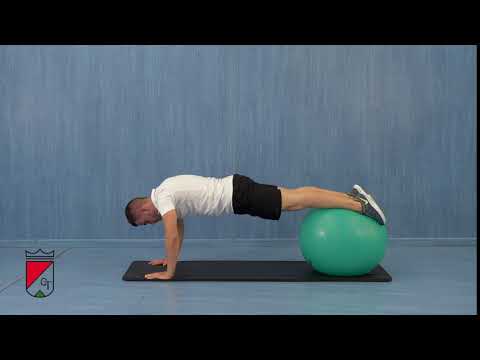 Plancha sobre fitball lateral movimientos