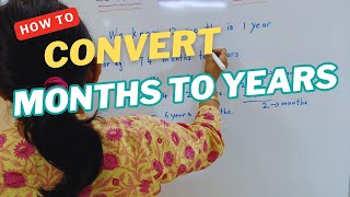 How to Convert Months to Years Converting Months to Years and Months | Learn Math Step-by-Step