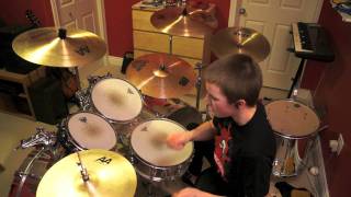 COMBICHRIST - Shut Up And Swallow (drum cover) by 14 y/o Evan Patterson