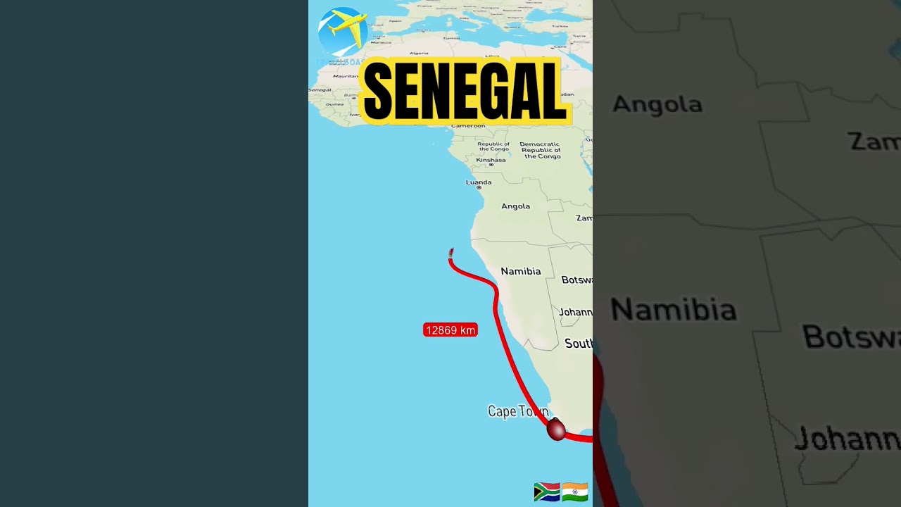 How to look Senegal country Map | Kaise dikhta hai Senegal country Map Route #indian #shorts