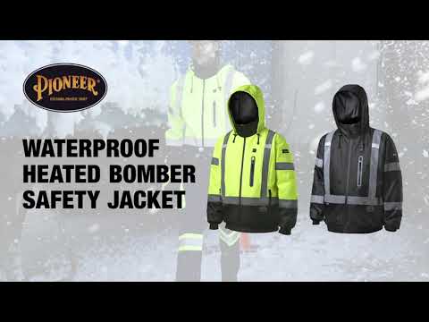 Pioneer Waterproof Heated Bomber Safety Jacket