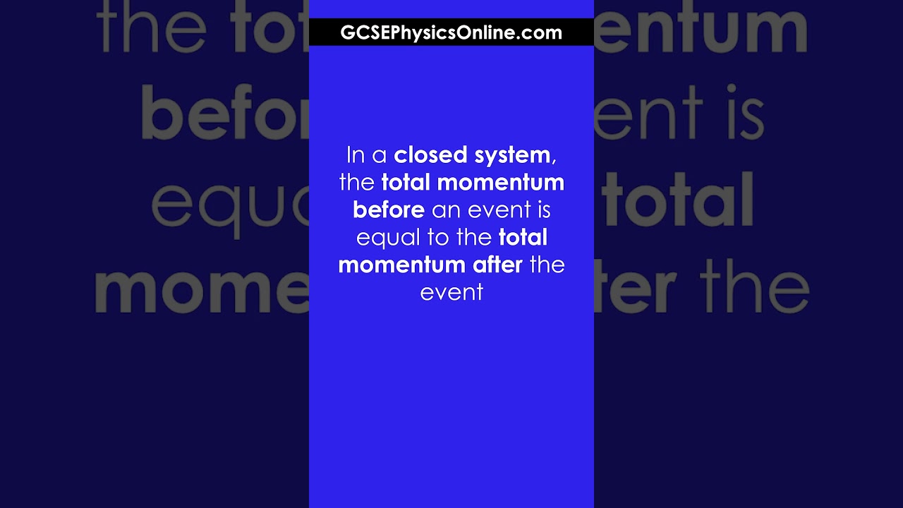 Conservation of Momentum Definition - GCSE Physics