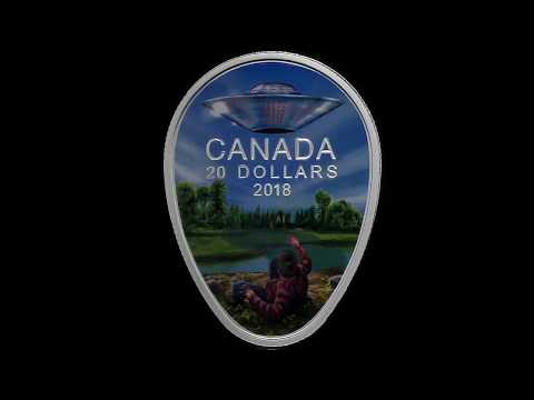 1 oz. Pure Silver Glow-in-the-Dark Coin - Urban Legends: The Falcon Lake Incident