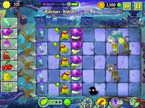 Dark Ages level 15 Wizard Zombie Attack Plants vs  Zombies 2