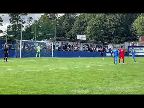 Padiham FC v Clitheroe FA Cup August 2023 Padiham penalty