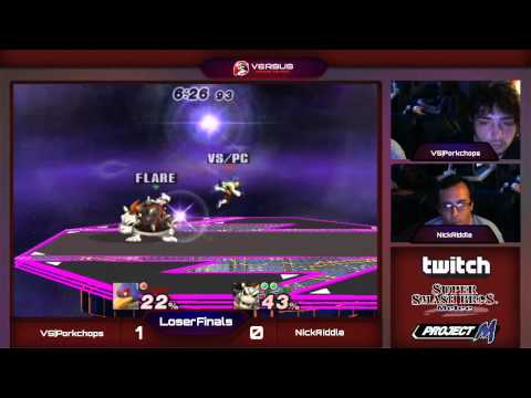 VS Weekly 8/27/14 Losers Finals- VS/PorkChops (Falco) vs NickRiddle (Link/Bowser) ProjectM
