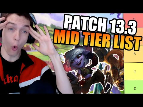 HIGH ELO Mid Lane TIER LIST *Patch 13.3*