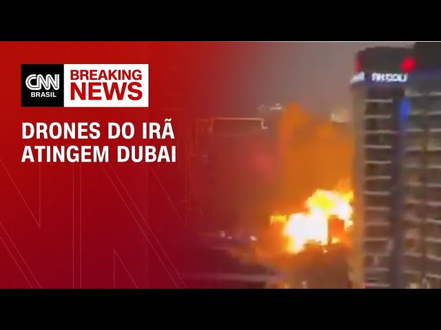 Drones do Irã atingem área próxima a hotel de luxo em Dubai | CNN BRASIL