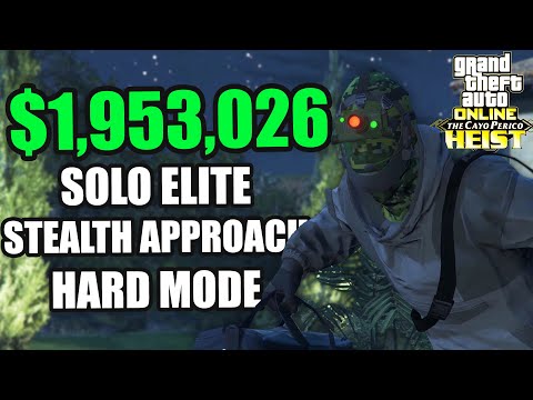 GTA Online Cayo Perico Heist- Stealth Approach SOLO Elite $1,953,026