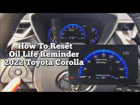 2022 Toyota Corolla Oil change  Reset / How to reset the Maintenance reminder