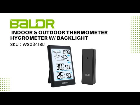 Weather Station Wireless Indoor Outdoor Thermometer with Outdoor Sensor - Baldr Electronic