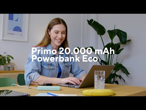 Een Powerbank Trust Primo 20.000 mAh eco blauw koop je bij EconOffice