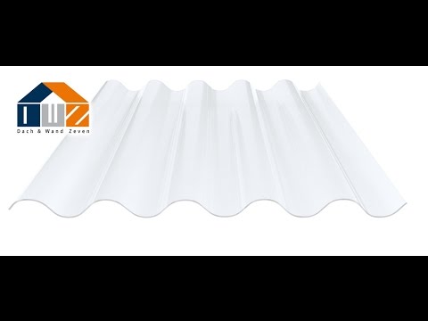 DWZ - Wellplatte 177/51 Profil 5 aus PVC (Klarbläulich)