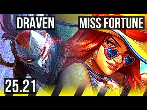 DRAVEN & Gragas vs MISS FORTUNE & Blitzcrank (ADC) | 73% winrate | KR Master | 25.21