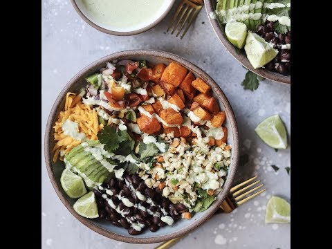 Roasted Veggie and Cauliflower Rice Burrito Bowls