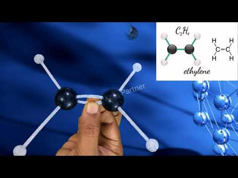 3D Molecular Structure of Ethylene (Ethene) #ethylene #chemistry
