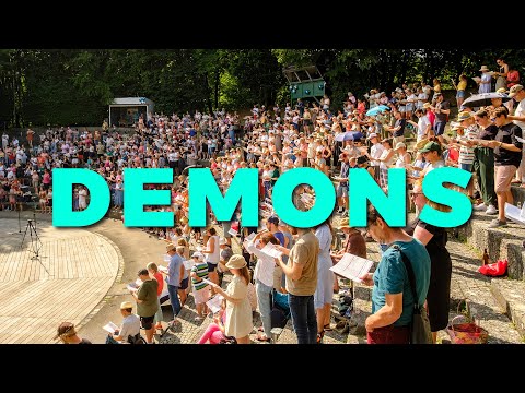 What 500 people can do in 1.5 hours - @GOSINGCHOIR sings DEMONS (Imagine Dragons) 🔥