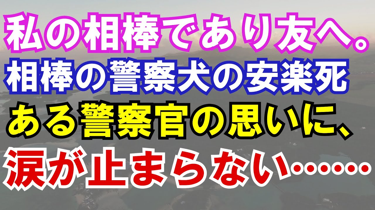 【感動】警官が相棒の警察犬を安楽死させる前に綴った手紙に、涙が止まらない・・・