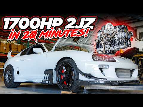Building a 1700HP Dart 2JZ Supra in 20 Minutes!