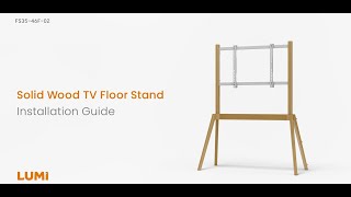 SOLID WOOD FOUR-LEGGED TV FLOOR STAND - FS35-46F-02 - LUMI