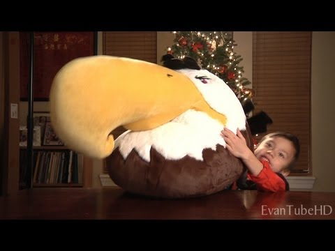 Angry Birds Christmas Gifts - Mighty Eagle Plush! Angry Birds Haul! What I Got For Christmas! Video