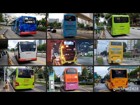 Ônibus partindo de pontos de ônibus, Singapura 2022