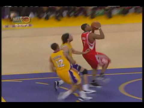 Shannon Brown goes for another amazing block.. head by the rim