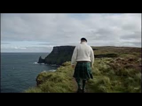 Scotsman Walking By Cliffs On History Visit To Butt of Lewis Isle Of Lewis Outer Hebrides Scotland