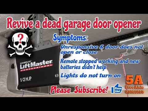 Repairing a dead Chamberlain Lift Master garage door opener