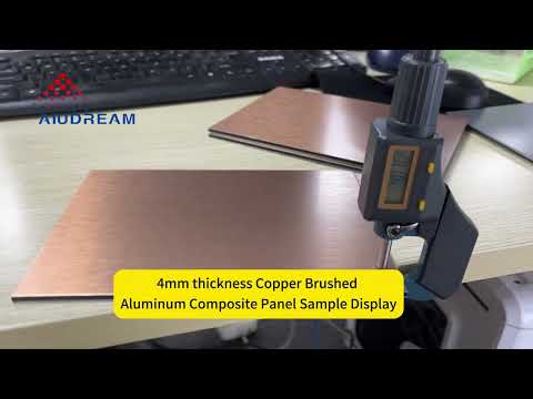 4mm Copper Brushed Aluminum Composite Panel Sample Display