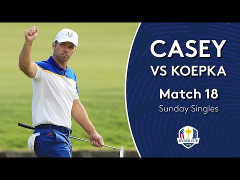 Casey vs Koepka | Sunday Singles | 2018 Ryder Cup